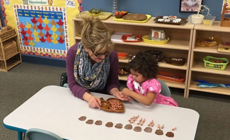 Lydia with student